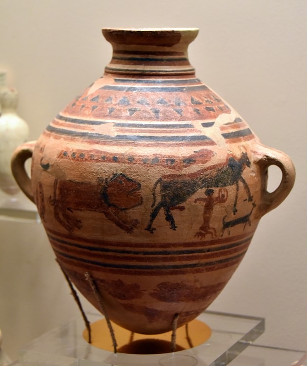 Pottery Jar Showing a Myth from Tell Zar'a