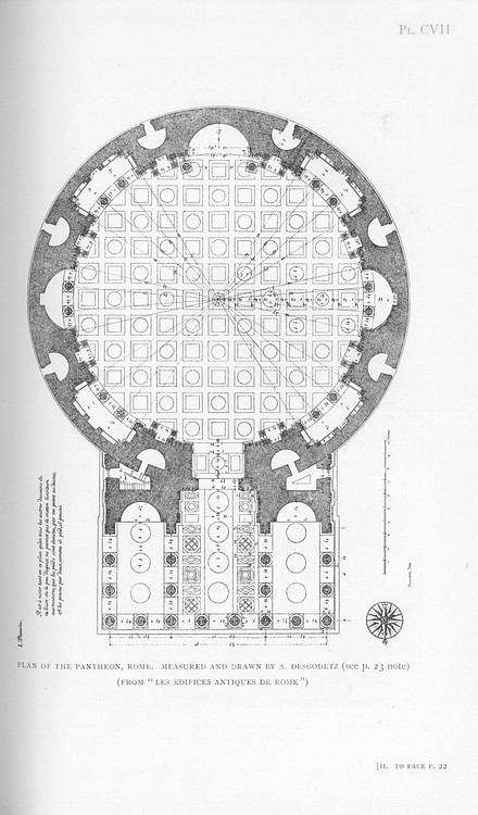 Floor Plan of the Pantheon, Rome