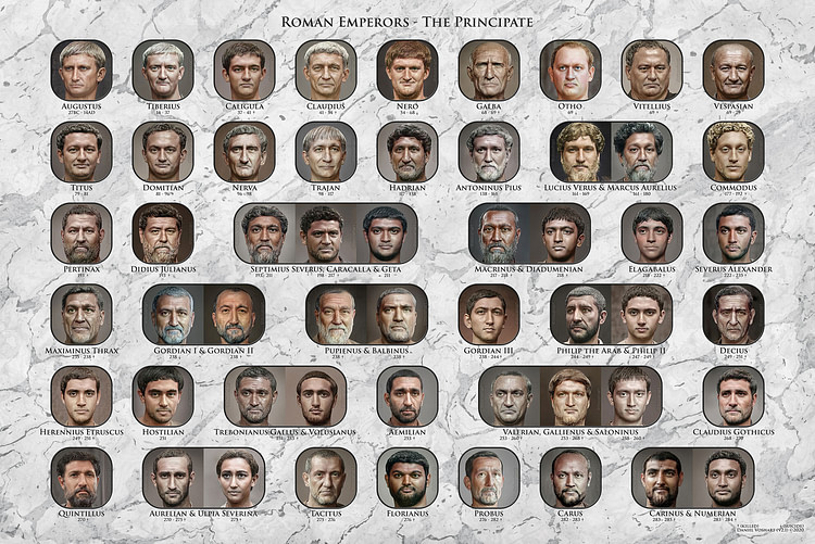 Facial Reconstructions of Roman Emperors