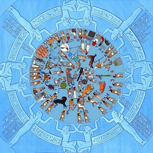 Colorized Reconstruction of the Dendera Zodiac