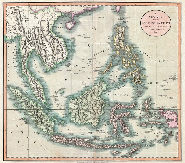 Map of the East Indies and Southeast Asia