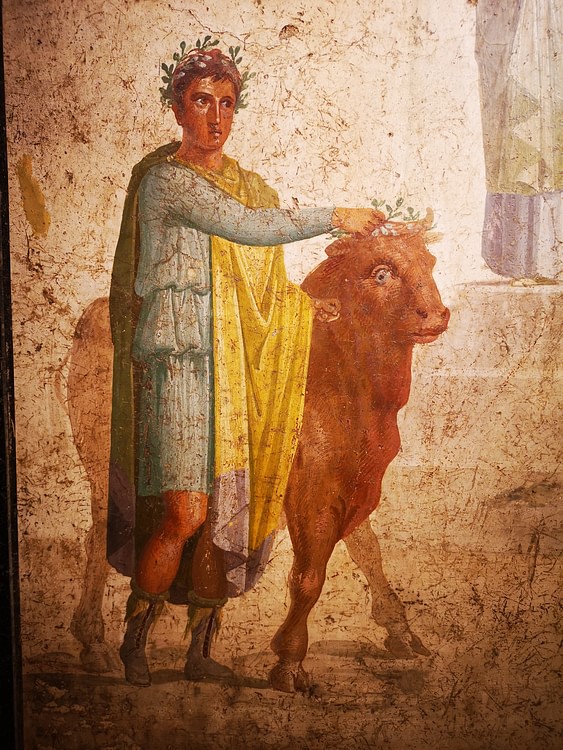 Pelias Recognizes Jason, Fresco from Pompeii