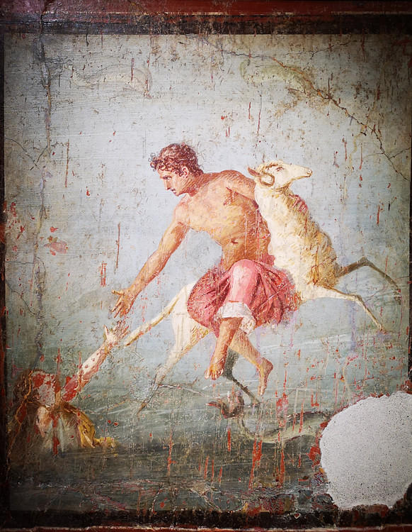 Phrixus and Helle, Mural from Pompeii