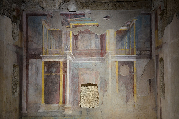 Second-style Pompeian Fresco