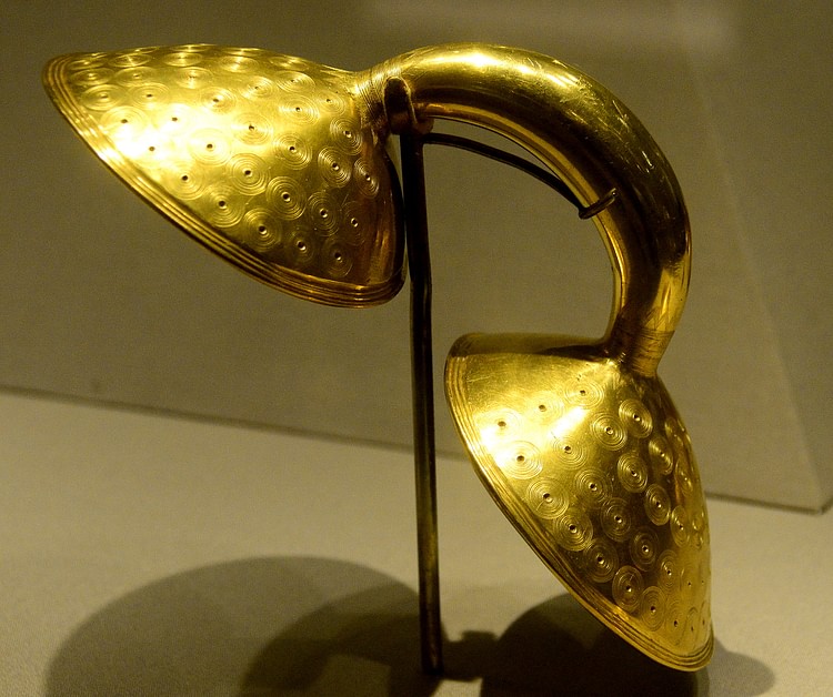 Gold Dress Fastener from Ancient Ireland