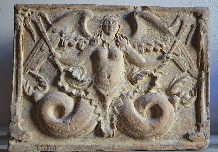 Triton, Etruscan Funerary Urn