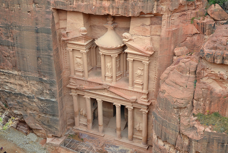 The Treasury of Petra From Above