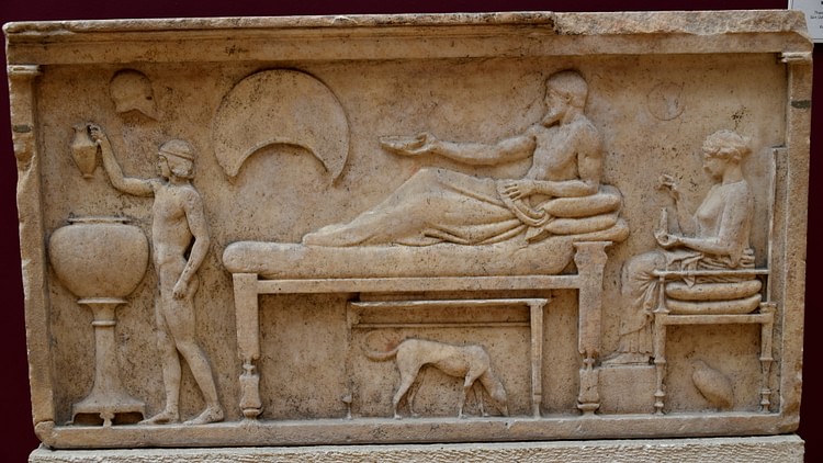 Funerary Stele Showing a Banquet Scene from Thasos