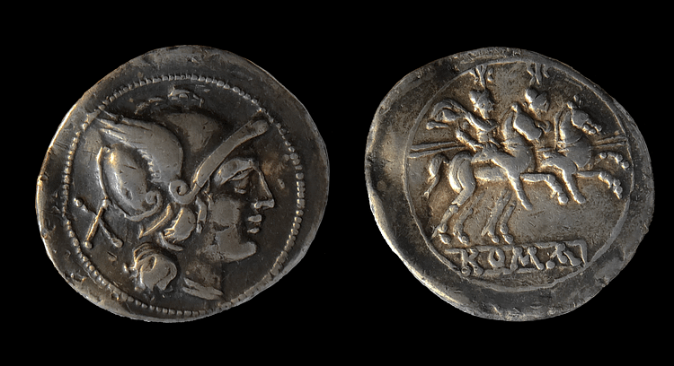 Dioscuri Denarius, 211 BCE